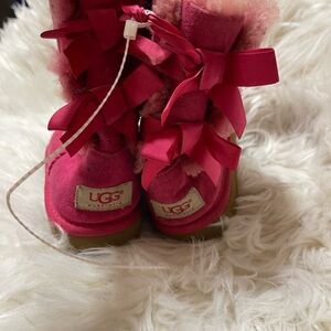 UGG Kids Fuchsia Boots with Bows